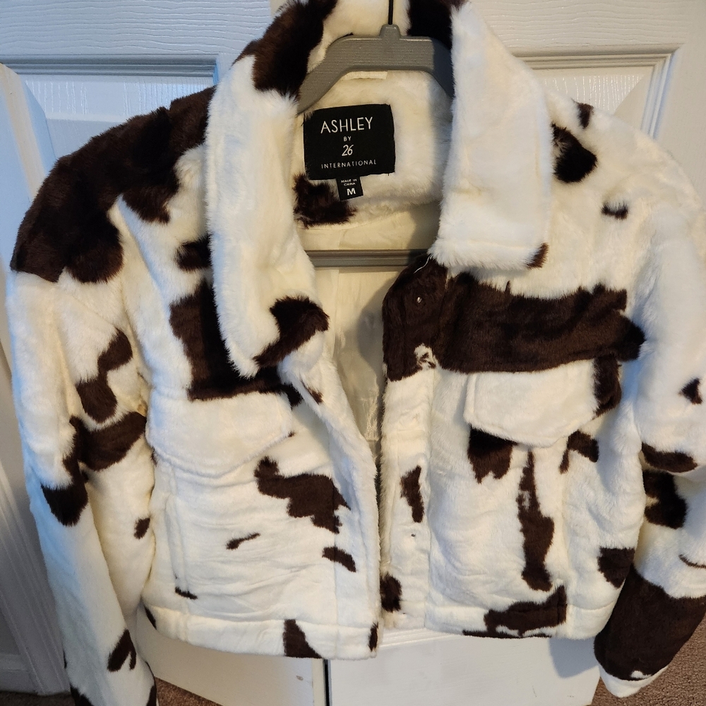 Cow print jacket